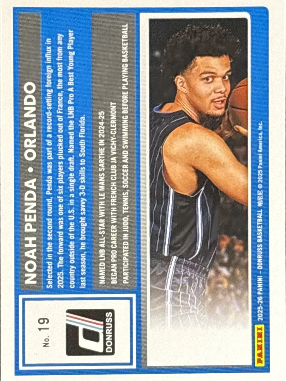 Panini Donruss Noah Penda Basketball Rated Rookie Card